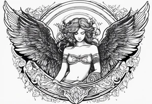 Angel of survival tattoo idea