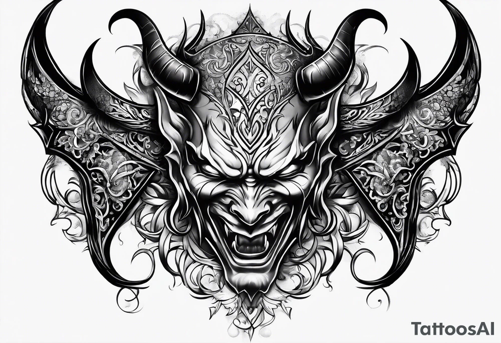 devil tattoo for the back tattoo idea