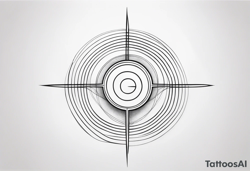 a tattoo for the forearm : a representation of the golden number, general relativity, Bohr’s model, a fractal and a symbol to represent the archangel Gabriel tattoo idea