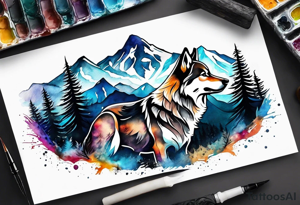 Mountains
Wolf tattoo idea