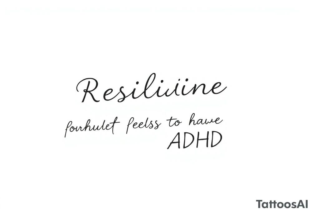 Resilience from what feels to have borderline personality disorder and adhd tattoo idea