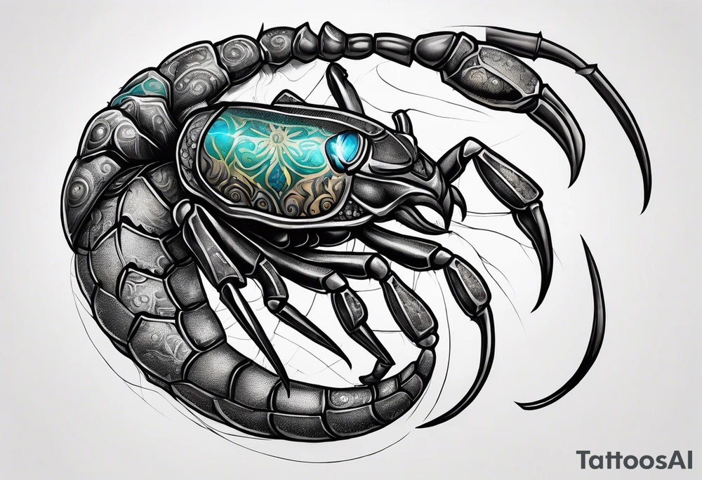 scorpion third eye tattoo idea