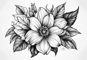 Flowers on finger tattoo idea
