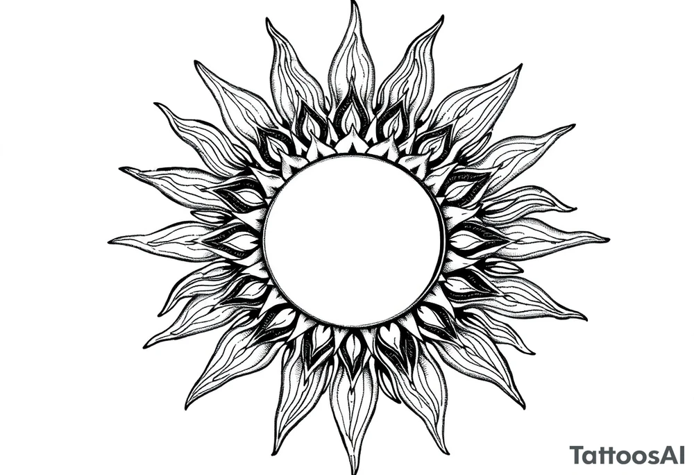 Sun tattoo idea