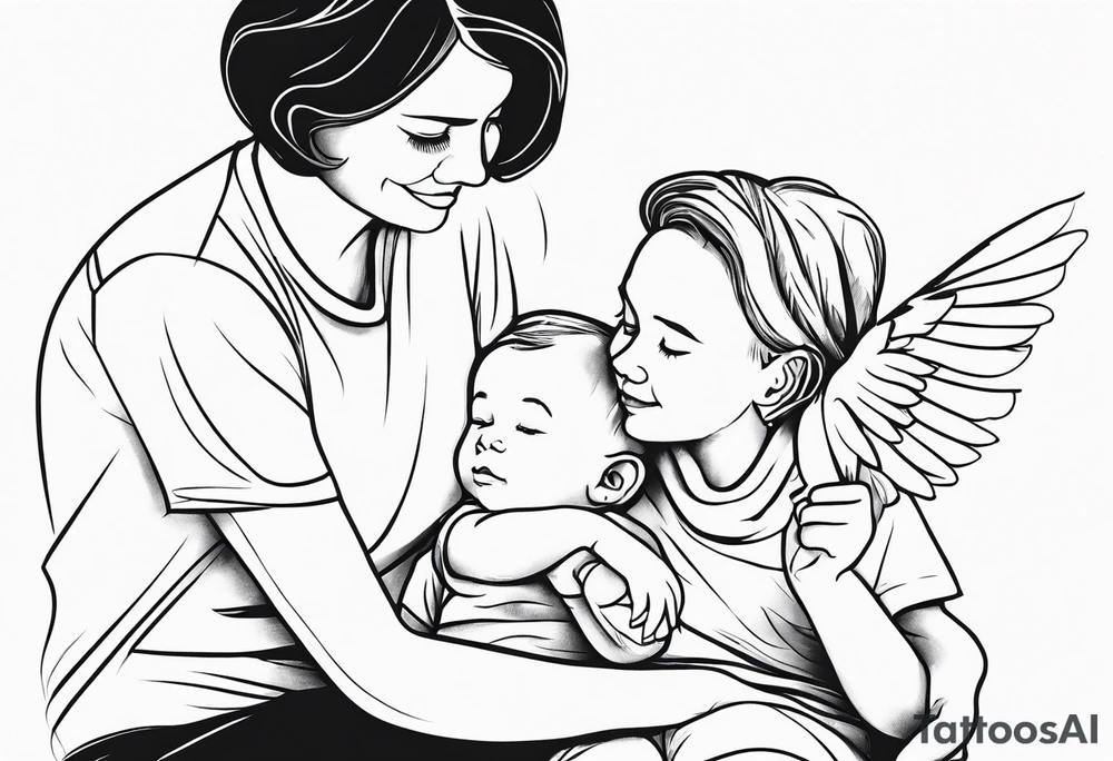 Mom dad family hold habd tattoo idea