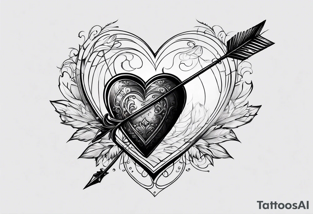 Heart with an arrow through it tattoo idea