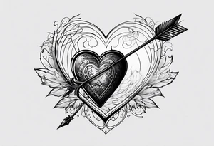 Heart with an arrow through it tattoo idea