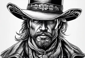 Old cowboy tattoo idea