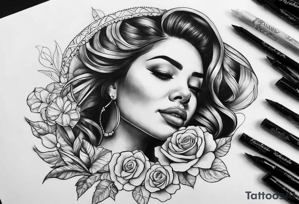 My moms name Araceli in cursive tattoo idea