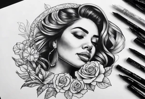 My moms name Araceli in cursive tattoo idea