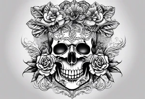 The words No vanity tattoo idea