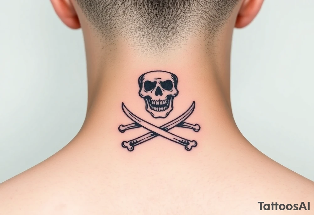 Blackbeards Jolly Roger tattoo idea