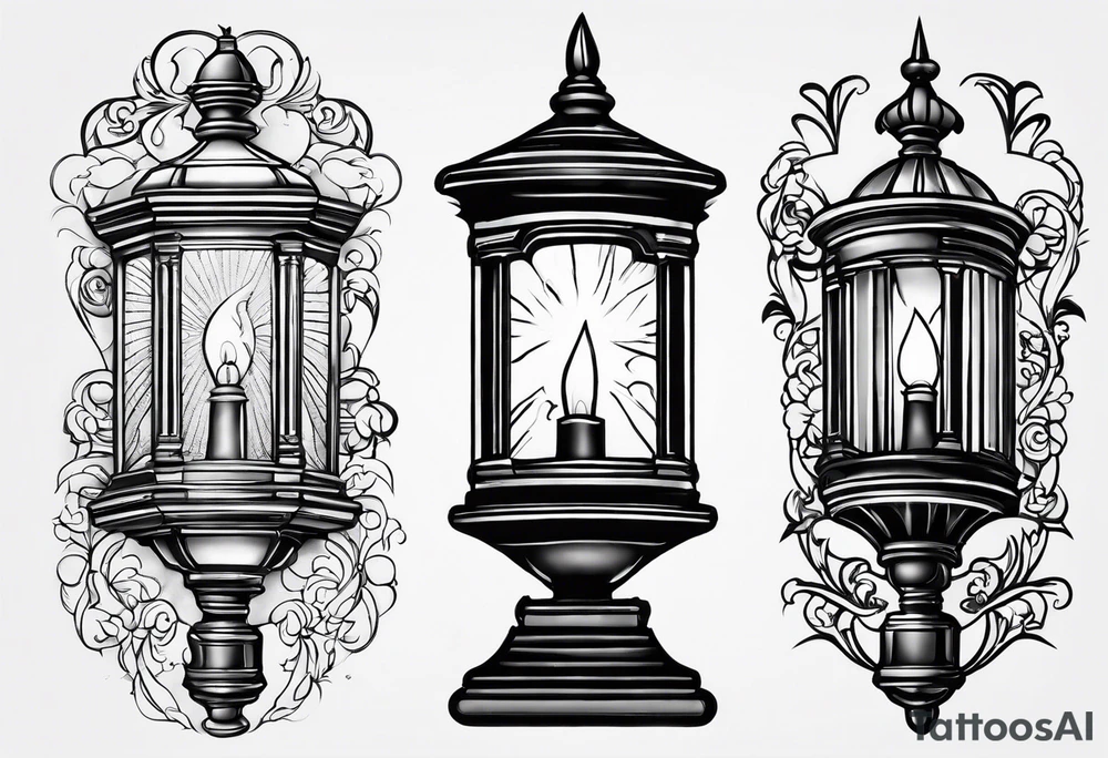 Street lamp tattoo idea
