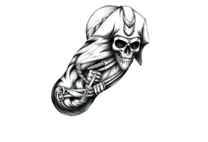 pirate theme sleeve tattoo idea
