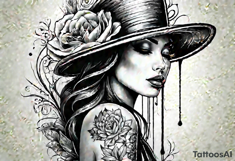 drip on hand tattoo idea