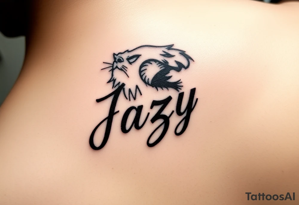 remembrance of a deceased bestfriend with the name Jazy incorporated tattoo idea