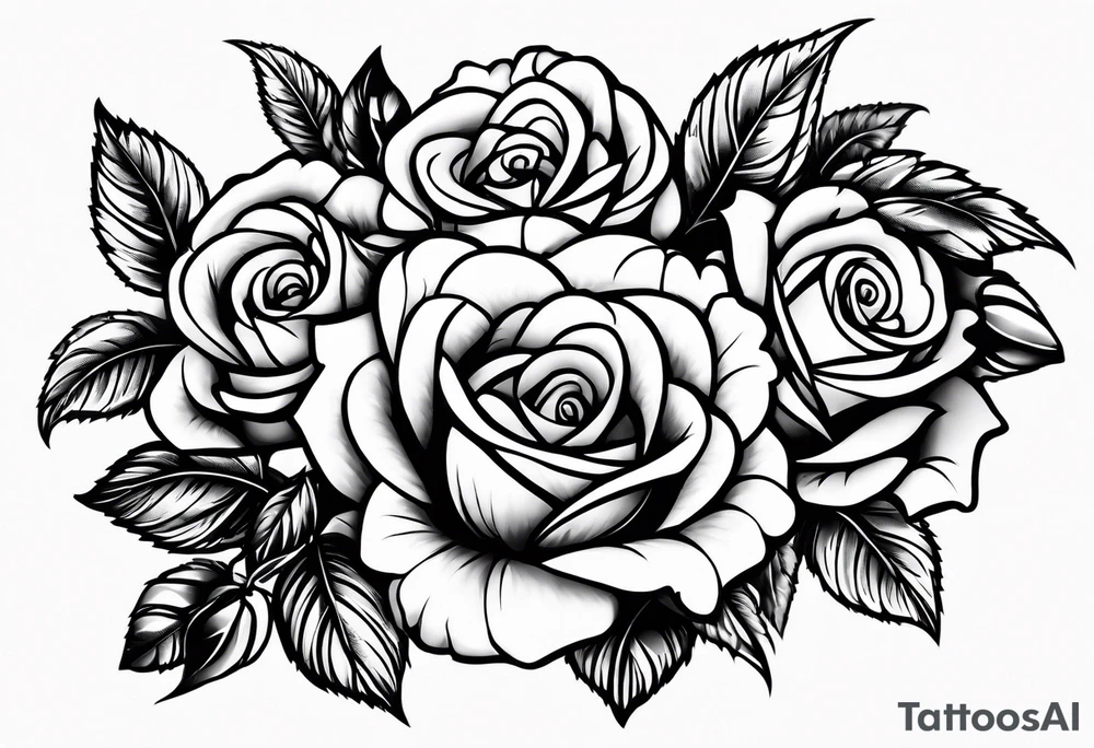 Roses wrapped around a cross tattoo idea