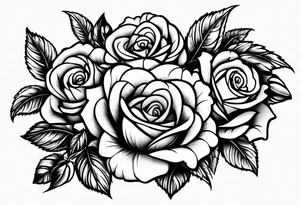 Roses wrapped around a cross tattoo idea
