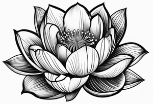 Flower that looks like lotus and tulip combined tattoo idea