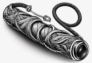 thorn whip that goes up my leg tattoo idea