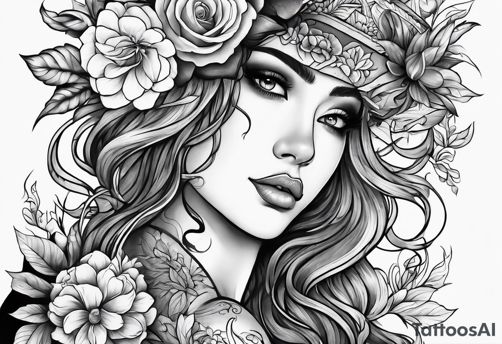 flower boy tattoo idea
