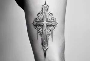 Horizontal inner bicep tattoo. “walk by faith, not by sight” modern tattoo tattoo idea