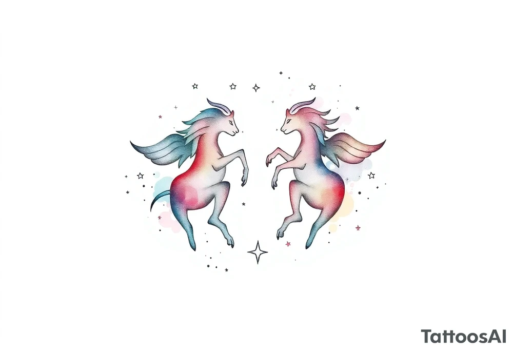Gemini stars constellation tattoo idea
