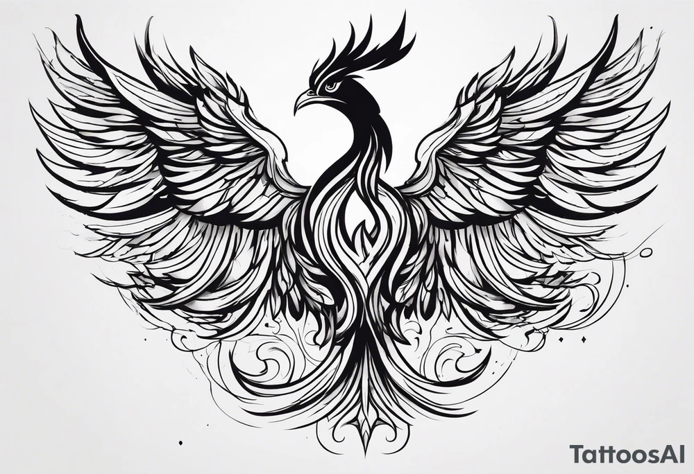 Phoenix Rising: The phoenix, which rises from its own ashes, tattoo idea