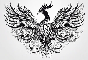 Phoenix Rising: The phoenix, which rises from its own ashes, tattoo idea