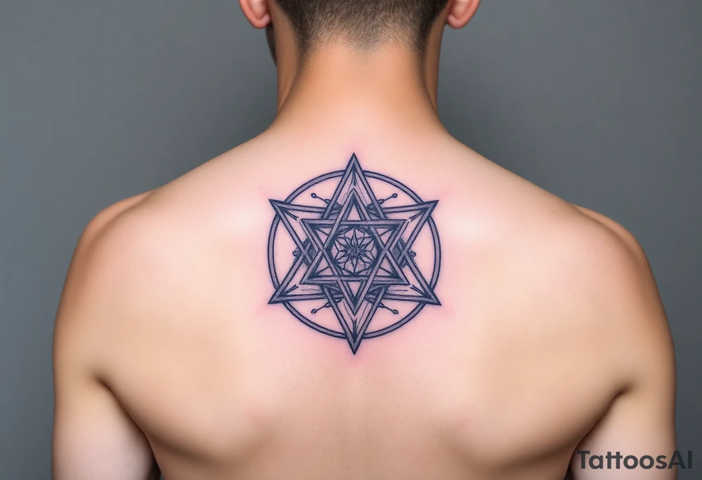 3D merkaba symbol colored light purple 
More options tattoo idea