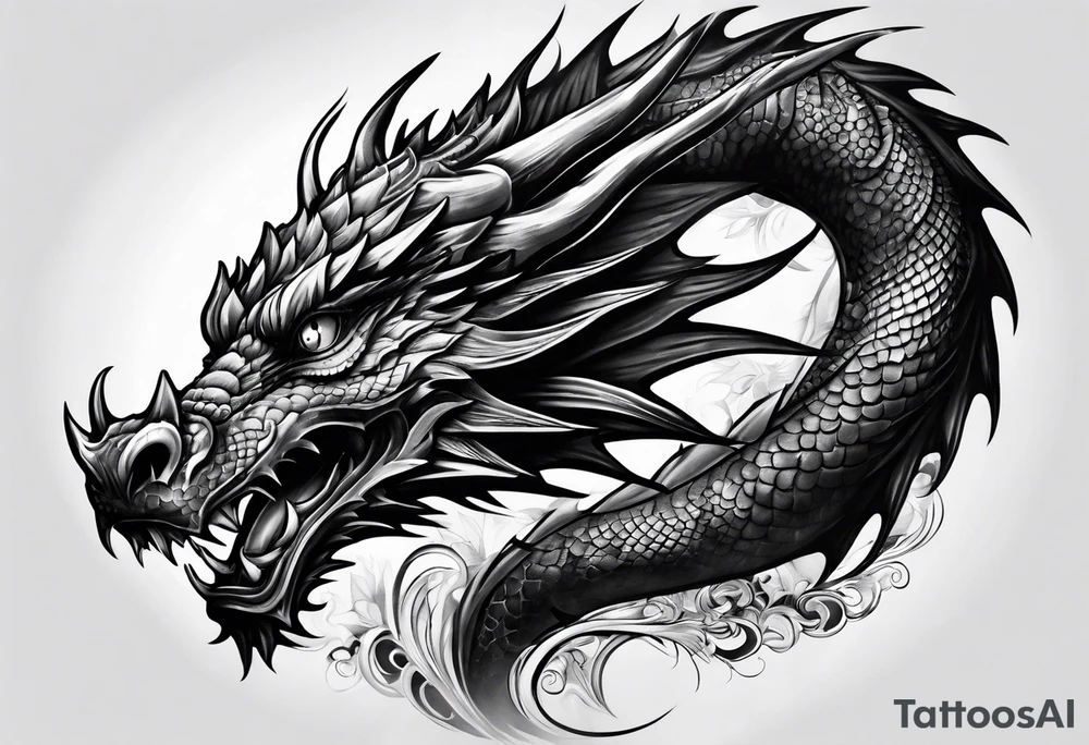 Dragon full body tattoo idea
