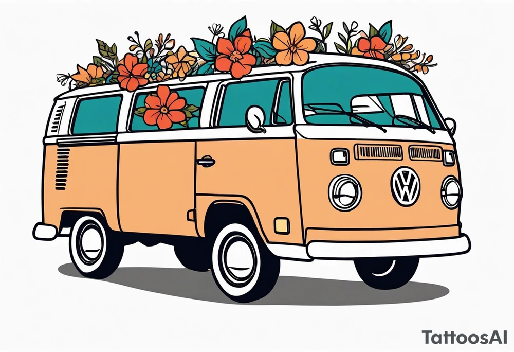 vw van
vintage flowers
old school vintage simple traditional design 



bold color simple tattoo idea