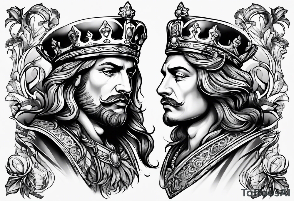 French king tattoo idea