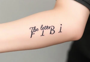 The letter F I B I tattoo idea
