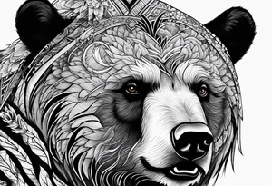 Japanese bear tattoo idea