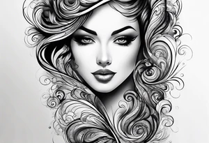 Swirls of black ink covering fingers and forearm tattoo idea