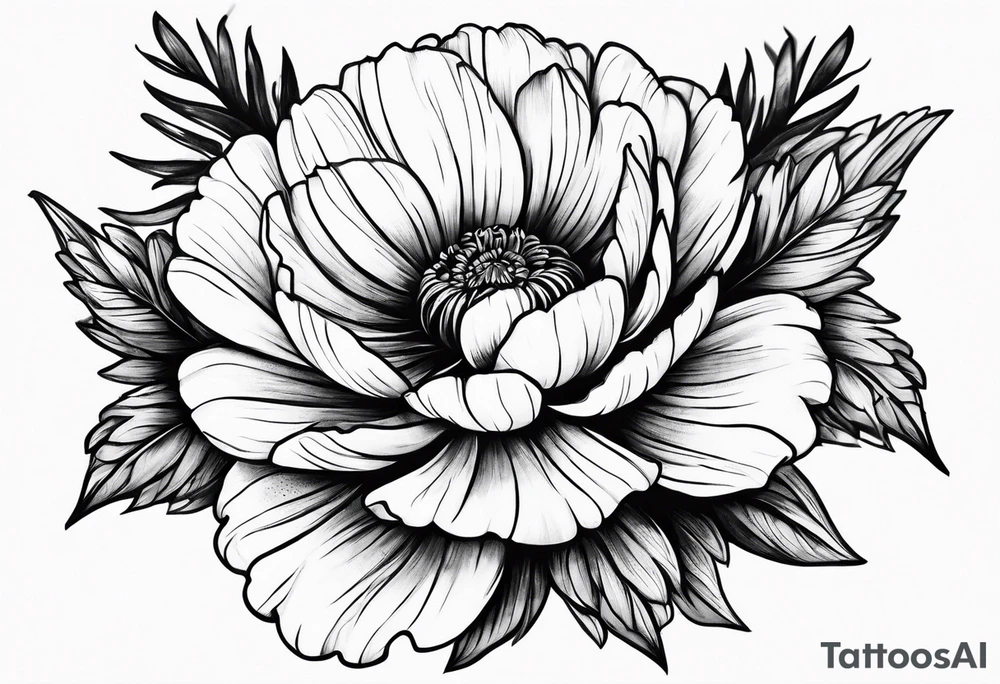 A stemless marigold tattoo idea