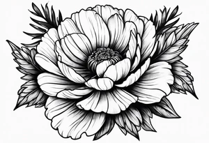 A stemless marigold tattoo idea