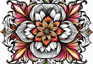 flower, cross tattoo idea
