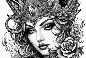 angelish devil tattoo idea