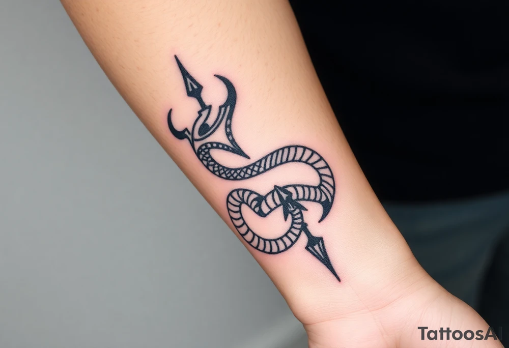 Mythical serpent tattoo idea