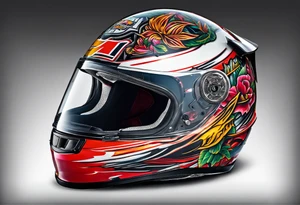 Formula 1 one helment inspired in Miami tattoo idea