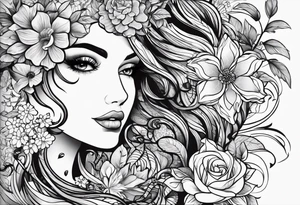A tattoo with the word "HARK" include images related to rock climbing, traveling, and lakes. Do not include flowers. tattoo idea
