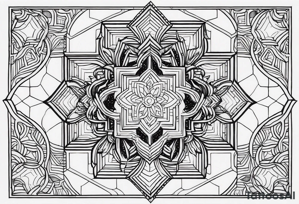 scales hexagons tattoo idea