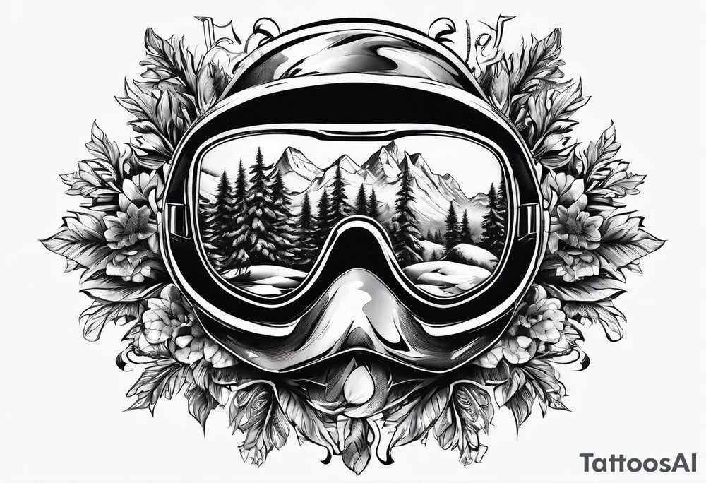 snow googles tattoo idea