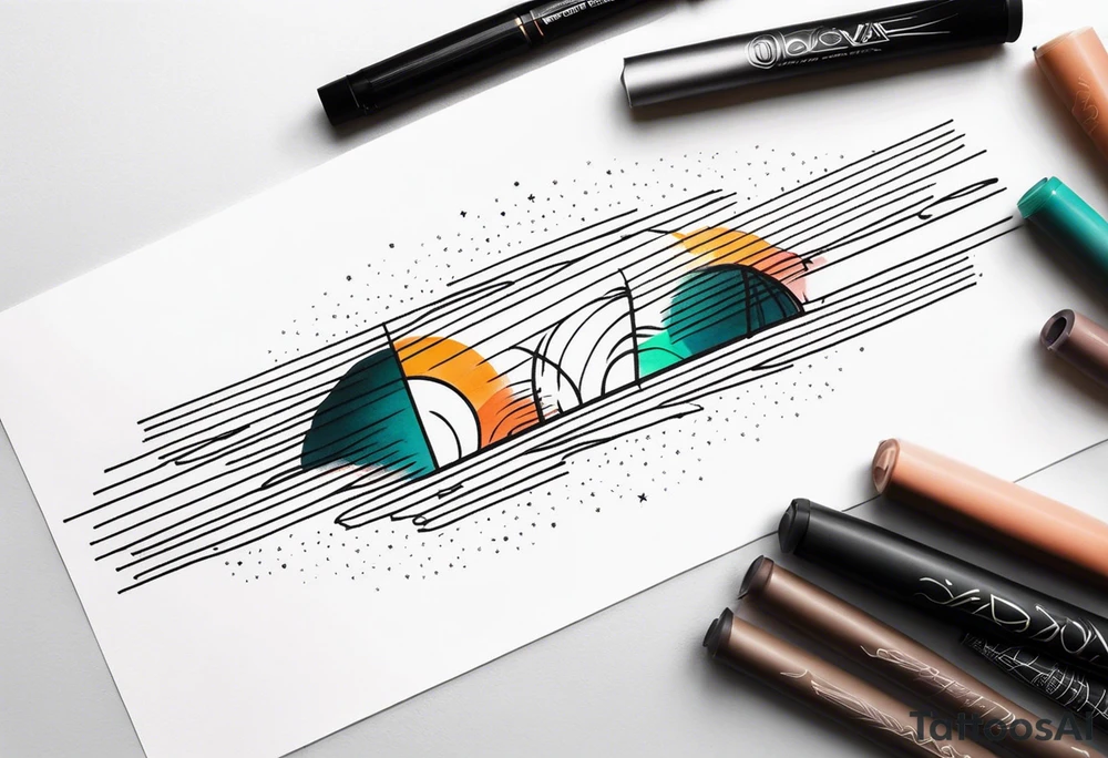 Horizontal Line Forearm tattoo idea