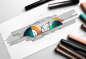Horizontal Line Forearm tattoo idea