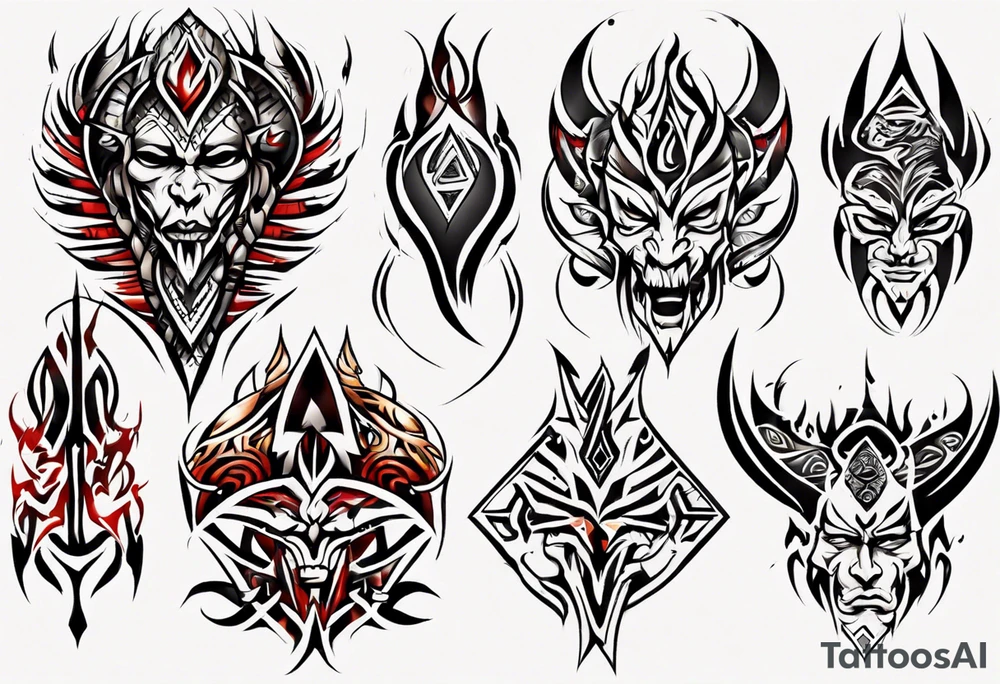 tribal artwork tattoo idea