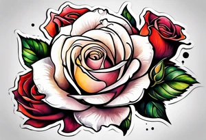 Romantic rose tattoo idea