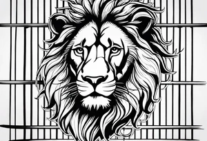 lion through the prison tattoo idea